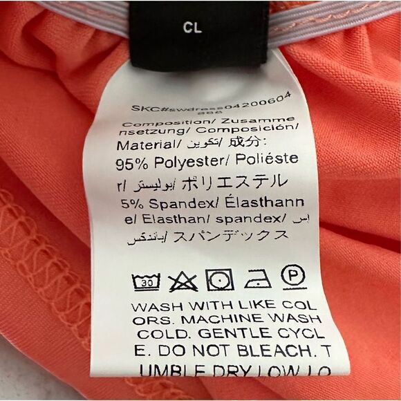 Effordram Women’s Orange Cutout Tie‎ Front Mini Wrap Dress Size Medium - Picture 5 of 5